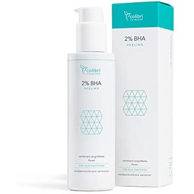 colibri skincare 2% BHA PEELING (100ml) Gel exfoliant à base d’acide salicylique (salicylic acid) pour une peau purifiée en profondeur Minimise les points noirs et boutons Made in Germany colibri skincare 2% BHA PEELING (100ml) Gel exfoliant à base d’acide salicylique (salicylic acid) pour une peau purifiée en profondeur Minimise les points noirs et boutons Made in Germany