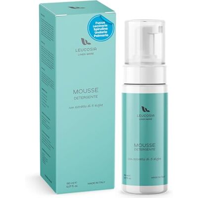Leucosia Phytocosmetics Leucosia Mousse nettoyant visage coréen avec 5 algues marines, 150 ml, peau délicate avec acide salicylique, aloe vera et vitamine C pour tous les types de peau, nettoyant moussant visage, fabriqué en Leucosia Phytocosmetics Leucosia Mousse nettoyant visage coréen avec 5 algues marines, 150 ml, peau délicate avec acide salicylique, aloe vera et vitamine C pour tous les types de peau, nettoyant moussant visage, fabriqué en