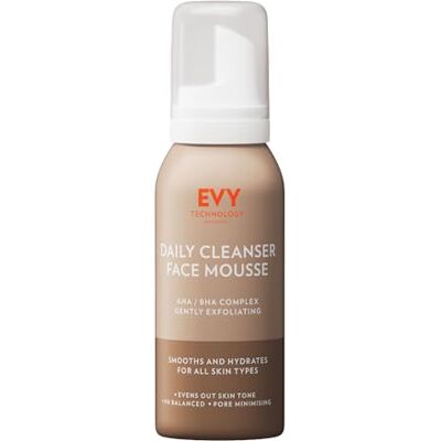 EVY Technology EVY Mousse nettoyante quotidienne pour la peau 100 ml Apaise et hydrate Effet exfoliant doux AHA/BHA Réduit les ridules et les rides Sans conservateurs, alcool et parfum EVY Technology EVY Mousse nettoyante quotidienne pour la peau 100 ml Apaise et hydrate Effet exfoliant doux AHA/BHA Réduit les ridules et les rides Sans conservateurs, alcool et parfum