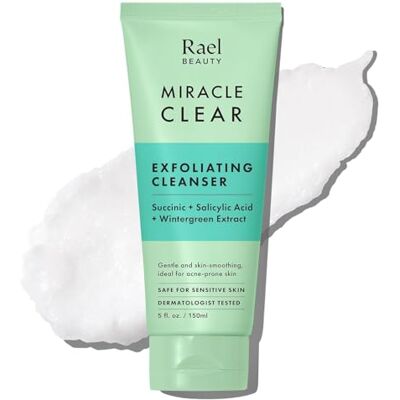Rael Miracle Clear Nettoyant Exfoliant Visage Skincare Coreen, Nettoyage des Pores, Anti-Imperfections, Peaux à Tendance Acnéique, Grasses et Sensibles, Végane, Sans Cruauté (150ml) Rael Miracle Clear Nettoyant Exfoliant Visage Skincare Coreen, Nettoyage des Pores, Anti-Imperfections, Peaux à Tendance Acnéique, Grasses et Sensibles, Végane, Sans Cruauté (150ml)