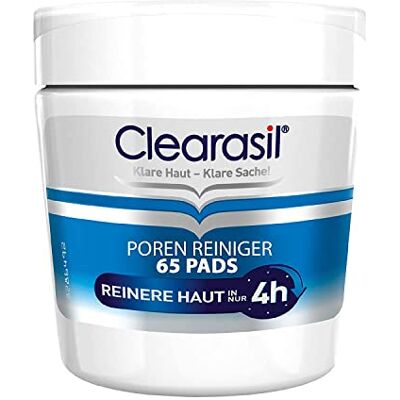 Clearasil Reckitt Lot de 65 tampons nettoyants pour pores Coussinets anti-boutons et points noirs pour nettoyer les pores du visage Clearasil Reckitt Lot de 65 tampons nettoyants pour pores Coussinets anti-boutons et points noirs pour nettoyer les pores du visage