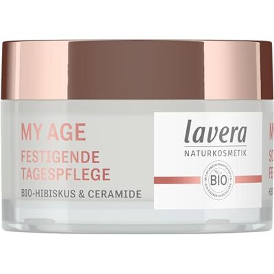 lavera My Age Soin de jour raffermissant, à l'hibiscus et aux céramides, pour les peaux matures, contre les taches pigmentaires, fermeté, bio, cosmétique naturel, 50 ml lavera My Age Soin de jour raffermissant, à l'hibiscus et aux céramides, pour les peaux matures, contre les taches pigmentaires, fermeté, bio, cosmétique naturel, 50 ml