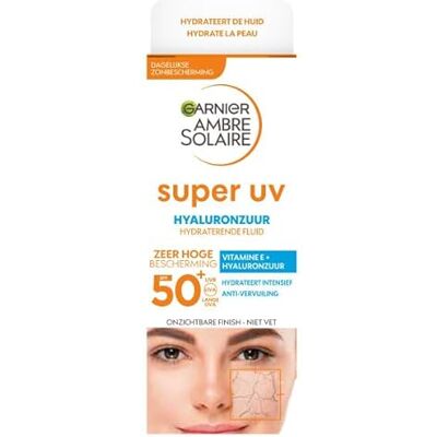 Garnier Ambre Solaire Acide Hyaluronique Super UV SPF50+ 40 ml Fluide Hydratant Garnier Ambre Solaire Acide Hyaluronique Super UV SPF50+ 40 ml Fluide Hydratant