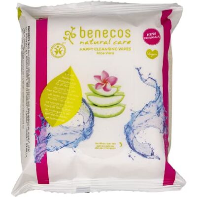 benecos Lot de 25 lingettes de nettoyage pour le visage Végétalien benecos Lot de 25 lingettes de nettoyage pour le visage Végétalien