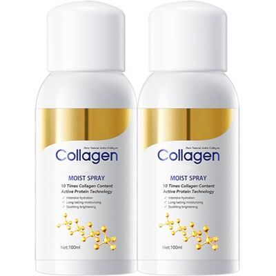 Kraein Lot de 2 sprays de collagène, soin pour le visage et le corps, hydratant immédiatement, pénètre rapidement, tonique apaisant et non gras, pour tous les types de peau Kraein Lot de 2 sprays de collagène, soin pour le visage et le corps, hydratant immédiatement, pénètre rapidement, tonique apaisant et non gras, pour tous les types de peau