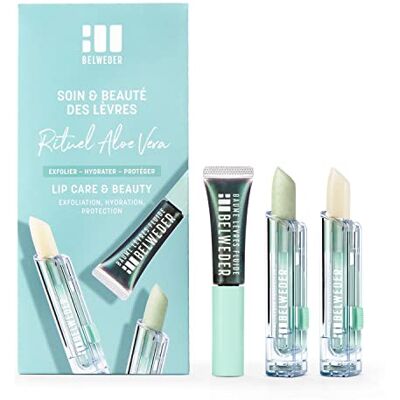BELWEDER Coffret Soin et Beauté des Lèvres Rituel à l'Aloe Vera 2 Baumes Exfoliants et Nourrissants + 1 Baume Fluide Régénérant et Protecteur BELWEDER Coffret Soin et Beauté des Lèvres Rituel à l'Aloe Vera 2 Baumes Exfoliants et Nourrissants + 1 Baume Fluide Régénérant et Protecteur