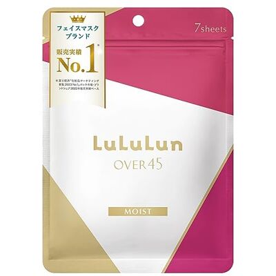 Lululun Over 45 Moist Masque facial anti-âge anti-rides avec peptides de verre pour peaux matures Soin du visage japonais raffermissant et éclaircissant pour un usage quotidien (7 feuilles) Lululun Over 45 Moist Masque facial anti-âge anti-rides avec peptides de verre pour peaux matures Soin du visage japonais raffermissant et éclaircissant pour un usage quotidien (7 feuilles)