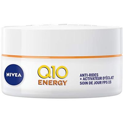 NIVEA Q10 Plus C Soin De Jour Défatigant Anti-rides +Énergie FPS 15 (1x 50 ml), crème anti-âge enrichie en Q10 & Vitamine C, crème hydratante, soin visage femme NIVEA Q10 Plus C Soin De Jour Défatigant Anti-rides +Énergie FPS 15 (1x 50 ml), crème anti-âge enrichie en Q10 & Vitamine C, crème hydratante, soin visage femme