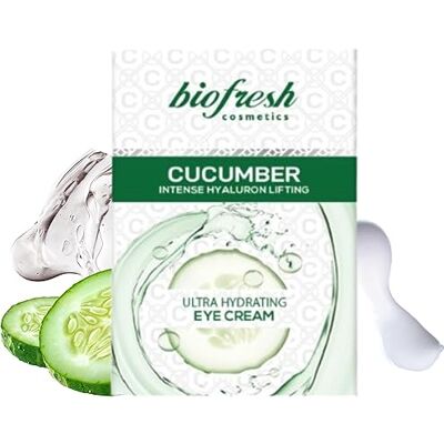 biofresh cosmetics Cucumber intense hyaluron lifting crème hydratante intensive contour des yeux à l'hyaluron, extrait de concombre et panthénol, eye cream 25ml biofresh cosmetics Cucumber intense hyaluron lifting crème hydratante intensive contour des yeux à l'hyaluron, extrait de concombre et panthénol, eye cream 25ml