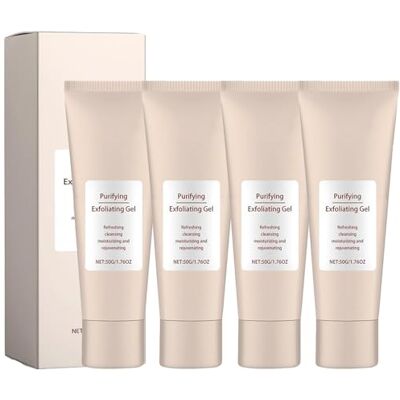 YUNFAX Gel exfoliant nettoyant, exfoliant pour le visage, gel exfoliant doux pour tous les types de peau, nettoyant en profondeur, hydratant avec formule douce, beauté naturelle à révéler (4 pièces) YUNFAX Gel exfoliant nettoyant, exfoliant pour le visage, gel exfoliant doux pour tous les types de peau, nettoyant en profondeur, hydratant avec formule douce, beauté naturelle à révéler (4 pièces)