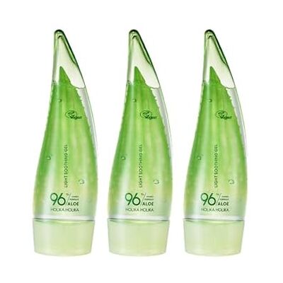 Holika Holika Lot de 3 gels apaisants légers à l'aloe vera à 96% avec formule hydro (55 ml) Holika Holika Lot de 3 gels apaisants légers à l'aloe vera à 96% avec formule hydro (55 ml)