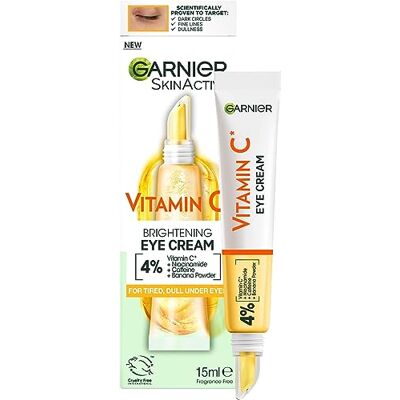 Garnier Crème pour les yeux Vitamine C 4 % Soin éclaircissant pour les cernes Prévient les gonflements et les gonflements sous les yeux Vitamine C* 15 ml Garnier Crème pour les yeux Vitamine C 4 % Soin éclaircissant pour les cernes Prévient les gonflements et les gonflements sous les yeux Vitamine C* 15 ml