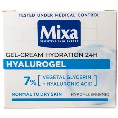 Mixa HYALUROGEL Intensive moisturizing cream with hyaluronic acid and glycerin Mixa HYALUROGEL Intensive moisturizing cream with hyaluronic acid and glycerin