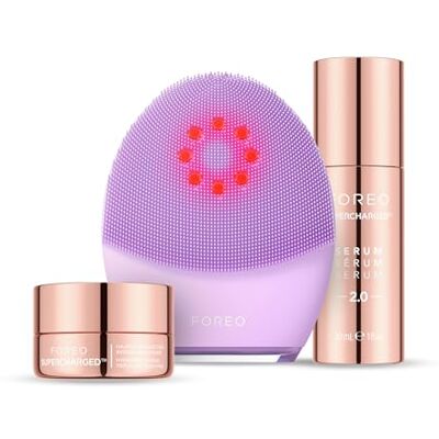 FOREO Set Firm & Clean Brosse nettoyante LUNA 4 plus Sensitive + SÉRUM SUPERCHARGED 2.0 30 ml + masque hydratant de nuit 15 ml Thérapie lumière infrarouge proche Brosse visage micro-courant FOREO Set Firm & Clean Brosse nettoyante LUNA 4 plus Sensitive + SÉRUM SUPERCHARGED 2.0 30 ml + masque hydratant de nuit 15 ml Thérapie lumière infrarouge proche Brosse visage micro-courant