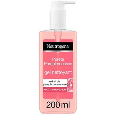 Neutrogena Gel Nettoyant Visage au Pamplemousse Rose, Anti-Imperfections, 1 Flacon Pompe de 200 ml Neutrogena Gel Nettoyant Visage au Pamplemousse Rose, Anti-Imperfections, 1 Flacon Pompe de 200 ml