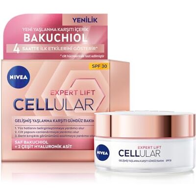 NIVEA Hyaluron Cellular + élasticité et contour Crème de jour anti-rides avec SPF 30, crème raffermissante pour le visage pour une peau renforcée et élastique NIVEA Hyaluron Cellular + élasticité et contour Crème de jour anti-rides avec SPF 30, crème raffermissante pour le visage pour une peau renforcée et élastique