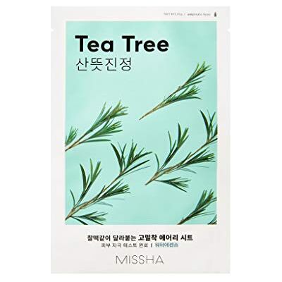 MISSHA Tea Tree Sheet Masque apaisant rafraîchissant hydratant purifiant masque coréen cosmétique kbeauty set 4 pièces MISSHA Tea Tree Sheet Masque apaisant rafraîchissant hydratant purifiant masque coréen cosmétique kbeauty set 4 pièces