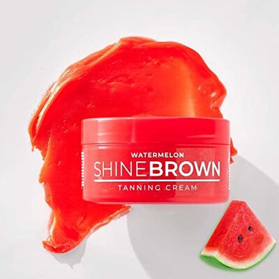 BYROKKO SHINEBROWN BYROKKO Original Shine Brown Watermelon crème bronzante 200 ml Confiture de bronzage instantané hydratante et non collante à l'huile de carotte 100% naturelle, au beurre de karité et à la vitamine E BYROKKO SHINEBROWN BYROKKO Original Shine Brown Watermelon crème bronzante 200 ml Confiture de bronzage instantané hydratante et non collante à l'huile de carotte 100% naturelle, au beurre de karité et à la vitamine E