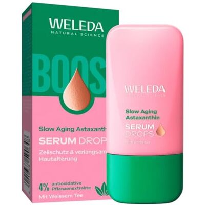 WELEDA Sérum à l'astaxanthine bio à l'âge lent Cosmétique naturel antioxydant Booster Drops pour protection et effets visibles Végétalien 30 ml WELEDA Sérum à l'astaxanthine bio à l'âge lent Cosmétique naturel antioxydant Booster Drops pour protection et effets visibles Végétalien 30 ml