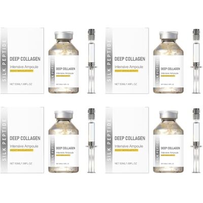 Yoelau Ampoule lifting intense aux peptides de soie et au collagène Sérum coréen anti-âge pour le visage pour un traitement raffermissant, raffermissant et hydratant intensément et éclaircissant de la peau Yoelau Ampoule lifting intense aux peptides de soie et au collagène Sérum coréen anti-âge pour le visage pour un traitement raffermissant, raffermissant et hydratant intensément et éclaircissant de la peau