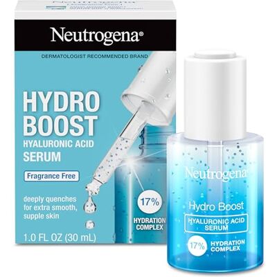 Neutrogena Hydro Boost Sérum à l'acide hyaluronique avec complexe d'hydratation à 17%, sérum facial léger à l'acide hyaluronique quotidien pour peau sèche, sans huile, sans parfum, 1 fl. oz Neutrogena Hydro Boost Sérum à l'acide hyaluronique avec complexe d'hydratation à 17%, sérum facial léger à l'acide hyaluronique quotidien pour peau sèche, sans huile, sans parfum, 1 fl. oz