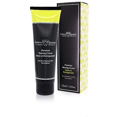 Edwin Jagger SCLPT Crème à raser naturelle 99,9% citron vert et grenade 75 ml Edwin Jagger SCLPT Crème à raser naturelle 99,9% citron vert et grenade 75 ml