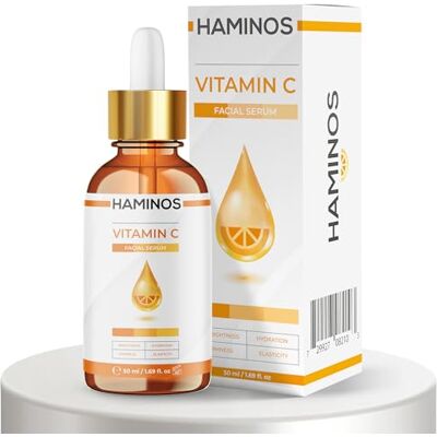 HAMINOS Sérum Vitamine C avec Niacinamide, Acide Hyaluronique et Peptides – Éclat, Fermeté, Hydratation Intense, Anti-Taches et Antioxydant FORMULE UNIQUE (50 ml) HAMINOS Sérum Vitamine C avec Niacinamide, Acide Hyaluronique et Peptides – Éclat, Fermeté, Hydratation Intense, Anti-Taches et Antioxydant FORMULE UNIQUE (50 ml)