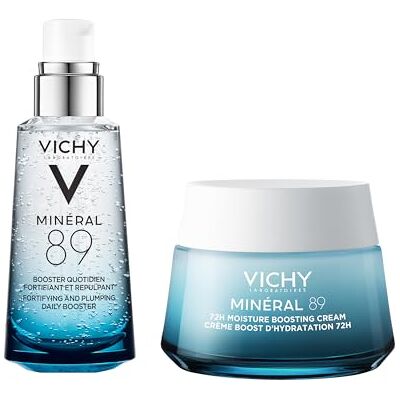 VICHY Pack Minéral 89 Booster quotidien 50 ml + Crème Boost Hydratation 72H 50 ml Soin visage hydratant longue durée Renforce la barrière d’hydratation de la peau VICHY Pack Minéral 89 Booster quotidien 50 ml + Crème Boost Hydratation 72H 50 ml Soin visage hydratant longue durée Renforce la barrière d’hydratation de la peau