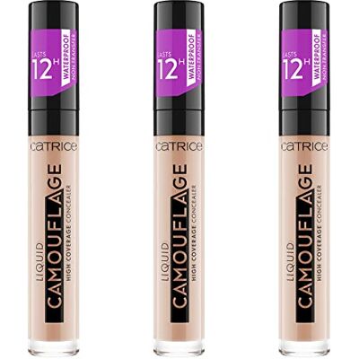 Catrice Cosmetics Catrice Liquid Camouflage Lot de 3 correcteurs haute couvrance n° 007 Nude pour peaux sèches, peaux à imperfections, pour peaux mixtes, végétalien, sans huile, imperméable, sans alcool, 3 x 5 ml Catrice Cosmetics Catrice Liquid Camouflage Lot de 3 correcteurs haute couvrance n° 007 Nude pour peaux sèches, peaux à imperfections, pour peaux mixtes, végétalien, sans huile, imperméable, sans alcool, 3 x 5 ml