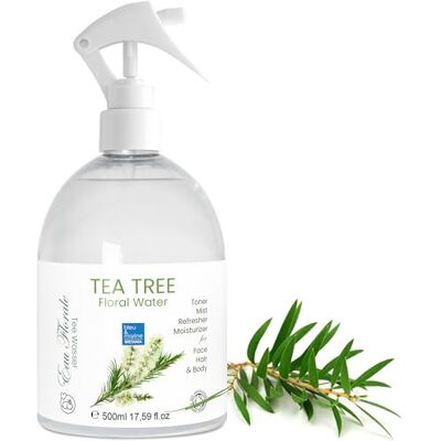 bleu & marine Bretania Hydrolat à l'arbre à thé ● Tonique eau florale distillée d'arbre à thé ● Nettoyant tout naturel régule la peau grasse et les problèmes de peau 500 ml bleu & marine Bretania Hydrolat à l'arbre à thé ● Tonique eau florale distillée d'arbre à thé ● Nettoyant tout naturel régule la peau grasse et les problèmes de peau 500 ml