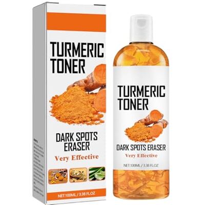 QPJUVC Tonique au curcuma pour le visage et le cou, correction des taches brunes et sérum anti-âge pour le visage avec vitamine C, crème hydratante pour un teint uniforme (1) QPJUVC Tonique au curcuma pour le visage et le cou, correction des taches brunes et sérum anti-âge pour le visage avec vitamine C, crème hydratante pour un teint uniforme (1)