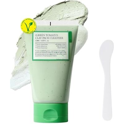 Transplant Masque à l'argile à la tomate verte, nettoyant à l'argile tomate verte, nettoyant pour pores du masque à l'argile tomate verte, végétalien et testé dermatologiquement Transplant Masque à l'argile à la tomate verte, nettoyant à l'argile tomate verte, nettoyant pour pores du masque à l'argile tomate verte, végétalien et testé dermatologiquement