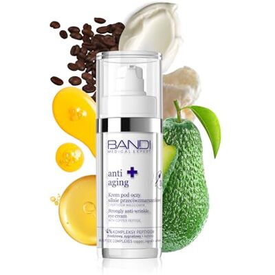 BANDI Crème Contour Yeux Anti-rides et Anti-fatigue Avec Cuivre et Caféine Crème Raffermissante Soin Hydratant et Apaisant Pour Réduction Des Poches et Cernes BANDI Crème Contour Yeux Anti-rides et Anti-fatigue Avec Cuivre et Caféine Crème Raffermissante Soin Hydratant et Apaisant Pour Réduction Des Poches et Cernes