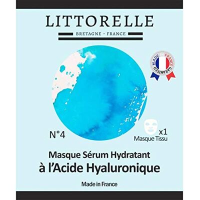 Littorelle – Masque Visage N°4 Sérum Hydratant à l’Acide Hyaluronique – Made in France – Hydrate et Repulpe la Peau – Anti-Age – Stimule la production de Collagène – Masque Tissu pour Peaux Normales Littorelle – Masque Visage N°4 Sérum Hydratant à l’Acide Hyaluronique – Made in France – Hydrate et Repulpe la Peau – Anti-Age – Stimule la production de Collagène – Masque Tissu pour Peaux Normales