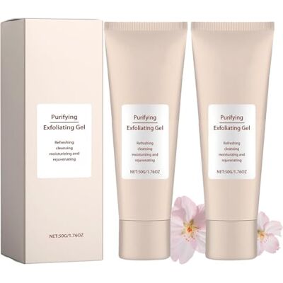 YUNFAX Gel exfoliant nettoyant, exfoliant pour le visage, gel exfoliant doux pour tous les types de peau, nettoyant en profondeur, hydratant avec formule douce, beauté naturelle à révéler (2 pièces) YUNFAX Gel exfoliant nettoyant, exfoliant pour le visage, gel exfoliant doux pour tous les types de peau, nettoyant en profondeur, hydratant avec formule douce, beauté naturelle à révéler (2 pièces)