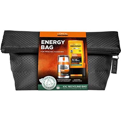 L'Oreal Paris Men Expert L'Oréal Men Expert Kit d'entretien 24 h avec gel douche, nettoyage des pores et hydratation pour le corps et le visage, Hydra Energy, 2 pièces L'Oreal Paris Men Expert L'Oréal Men Expert Kit d'entretien 24 h avec gel douche, nettoyage des pores et hydratation pour le corps et le visage, Hydra Energy, 2 pièces