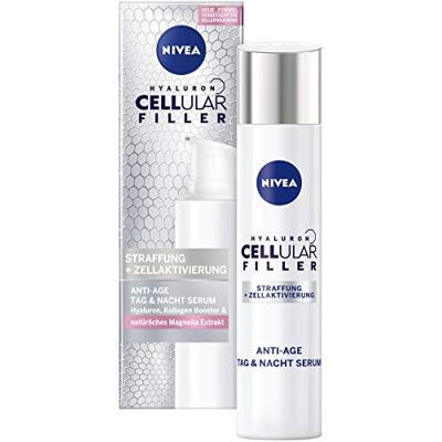 NIVEA Cellular Expert Filler Sérum anti-âge concentré (40 ml), sérum anti-rides avec acide hyaluronique et folique, sérum concentré à l'acide hyaluronique pour une peau plus jeune NIVEA Cellular Expert Filler Sérum anti-âge concentré (40 ml), sérum anti-rides avec acide hyaluronique et folique, sérum concentré à l'acide hyaluronique pour une peau plus jeune