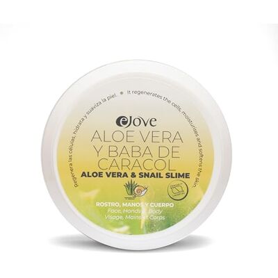 Ejove Crème à l'Aloe Vera et à la Bave d'Escargot, 200 ml Eclaircissement de la peau Anti-acné Anti-imperfections Crème hydratante idéale pour le visage Réduction des vergetures Ejove Crème à l'Aloe Vera et à la Bave d'Escargot, 200 ml Eclaircissement de la peau Anti-acné Anti-imperfections Crème hydratante idéale pour le visage Réduction des vergetures