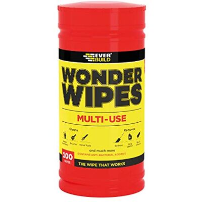 SIKA Everbuild Wipe80 Wonder Wipes Tube de 100 Lingettes Rouge SIKA Everbuild Wipe80 Wonder Wipes Tube de 100 Lingettes Rouge