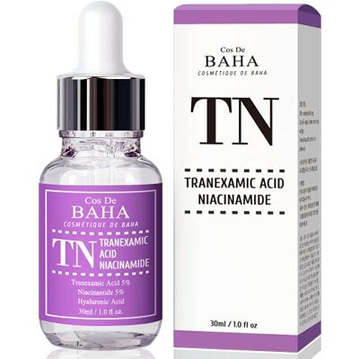 Cos De BAHA (TN) Tranexamic Acid 5% Serum with Niacinamide 5% for Face/Neck (30ml)-to remove Hyper-Pigmentation, Discoloration, Dark Spots Cos De BAHA (TN) Tranexamic Acid 5% Serum with Niacinamide 5% for Face/Neck (30ml)-to remove Hyper-Pigmentation, Discoloration, Dark Spots