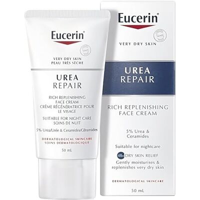 Eucerin Dry Skin Replenishing Face Night Cream 5% Urea 50ml by Eucerin Dry Skin Replenishing Face Night Cream 5% Urea 50ml by