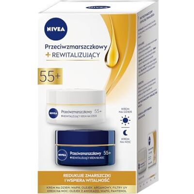 NIVEA Crème de jour et de nuit anti-rides et revitalisante (55+) 2 x 50 ml NIVEA Crème de jour et de nuit anti-rides et revitalisante (55+) 2 x 50 ml
