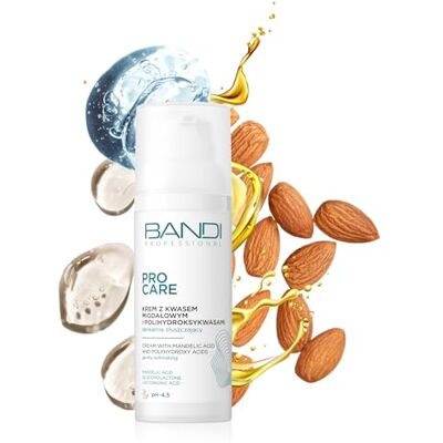 BANDI Crème Exfoliante Acide Mandélique Anti-âge Pour Tous Types de Peau Éclat Naturel Hydratation Rajeunissement Douceur et Renouvellement Cellulaire Soins Visage de Qualité BANDI Crème Exfoliante Acide Mandélique Anti-âge Pour Tous Types de Peau Éclat Naturel Hydratation Rajeunissement Douceur et Renouvellement Cellulaire Soins Visage de Qualité