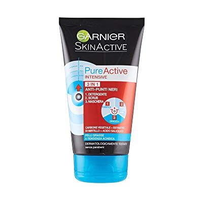 Garnier Pure Active Intensive Masque nettoyant 3 en 1 au charbon de bois 150 ml Garnier Pure Active Intensive Masque nettoyant 3 en 1 au charbon de bois 150 ml