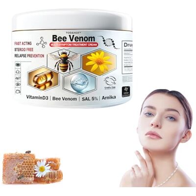 Yestree Crème de traitement multi-symptômes pour la peau au venin d'abeille TODAHOF, crème de traitement professionnelle au venin d'abeille, crème au venin d'abeille TODAHOF pour tous les types de peau (1) Yestree Crème de traitement multi-symptômes pour la peau au venin d'abeille TODAHOF, crème de traitement professionnelle au venin d'abeille, crème au venin d'abeille TODAHOF pour tous les types de peau (1)