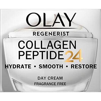 Olay Regenerist Collagen Peptide24 Crème de jour sans parfum pour une peau forte et éclatante en 14 jours Olay Regenerist Collagen Peptide24 Crème de jour sans parfum pour une peau forte et éclatante en 14 jours