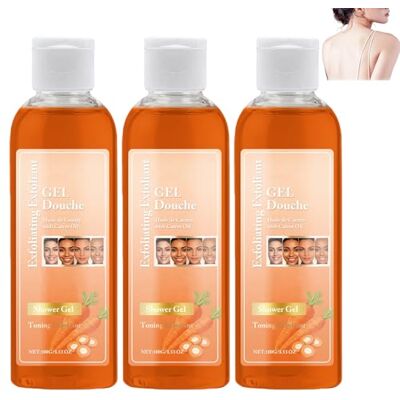 PGUTYUFCH Lot de 3 gels douche à la carotte pour un teint éclatant Huile de visage et de corps à la carotte Vitamine C Pour femme Hydratant intensément Anti-âge et éclaircissant Réduit les ridules PGUTYUFCH Lot de 3 gels douche à la carotte pour un teint éclatant Huile de visage et de corps à la carotte Vitamine C Pour femme Hydratant intensément Anti-âge et éclaircissant Réduit les ridules
