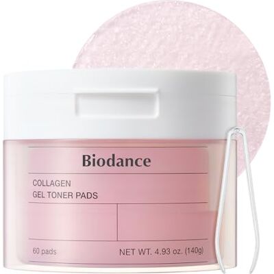 Biodance Pads Toniques au Gel de Collagène, Resserre les Pores et Améliore l'Élasticité, pour Peaux Sensibles, 140 g, 60 Pads Biodance Pads Toniques au Gel de Collagène, Resserre les Pores et Améliore l'Élasticité, pour Peaux Sensibles, 140 g, 60 Pads