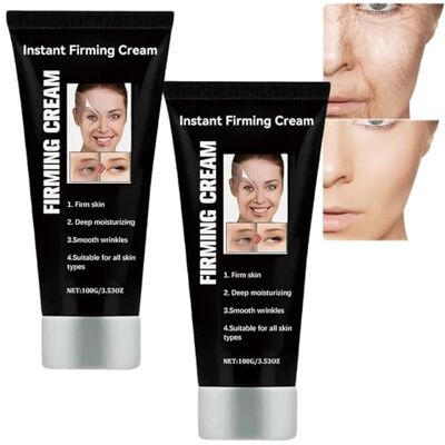 JASUBAI Lot de 2 crèmes raffermissantes instantanées pour le visage et le cou, raffermissement et lifting de la peau flasque, réduction des poches et des ridules avec du rétinol, crème anti-rides, crème JASUBAI Lot de 2 crèmes raffermissantes instantanées pour le visage et le cou, raffermissement et lifting de la peau flasque, réduction des poches et des ridules avec du rétinol, crème anti-rides, crème