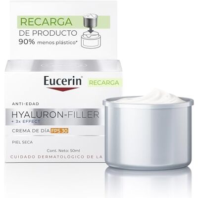 Eucerin Hyaluron Filler Crème de jour anti-rides avec SPF30, acide hyaluronique pour peaux normales et mixtes, 50 ml Eucerin Hyaluron Filler Crème de jour anti-rides avec SPF30, acide hyaluronique pour peaux normales et mixtes, 50 ml